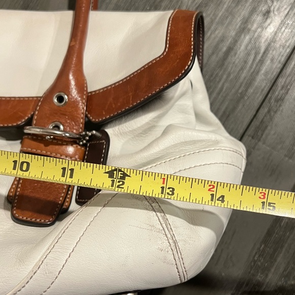 Vintage Coach 9636 Leather Soho Hamptons Satchel brown trim, buckles, tag - Picture 15 of 15